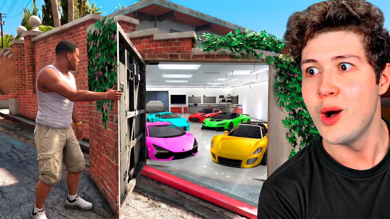 ENTRÉ a la COCHERA SECRETA de FRANKLIN en GTA 5! 🤫🚘 (Mods)