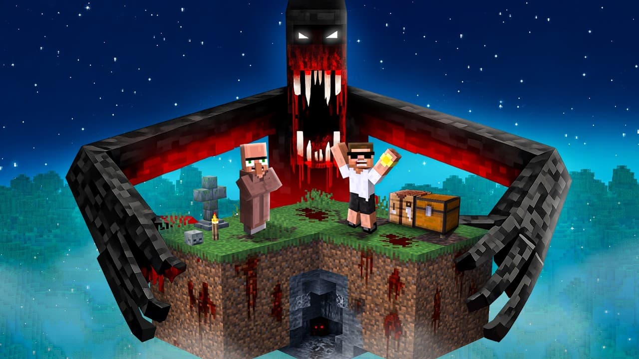 Surviving 5 Nights on Scary Oneblock in Minecraft..