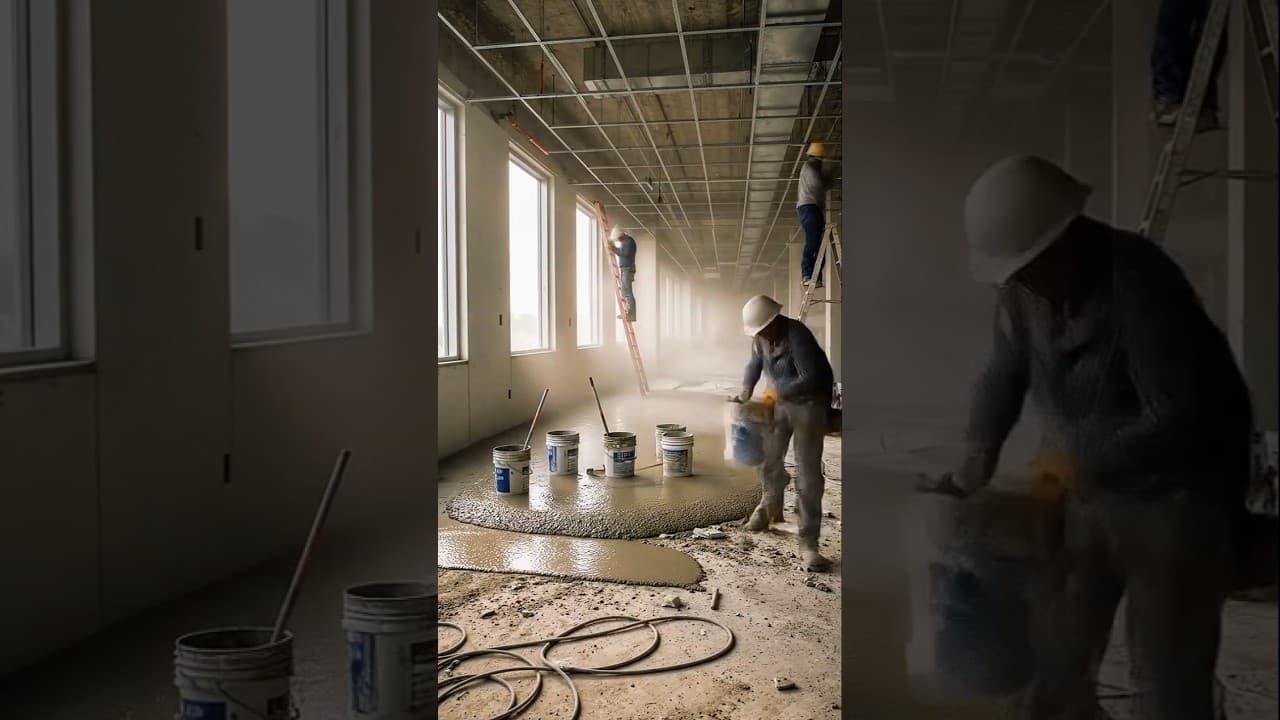 We Turned This Dusty Construction Site Into a Dream Office Floor#shorts #viral #satisfying #trending
