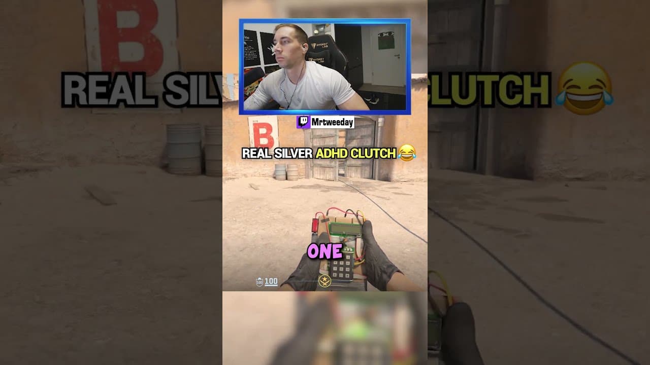 CRAZY SILVER ADHD CLUTCH...😂 #cs2 #counterstrike2 #csgo