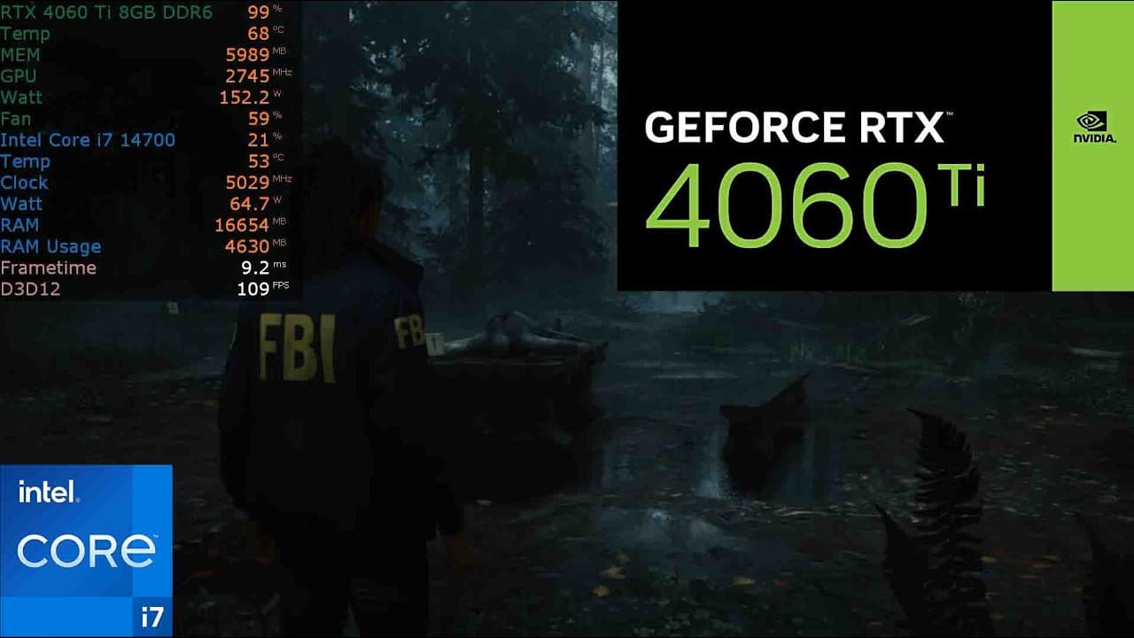 Alan wake 2 RTX 4060 Ti 8GB | 1080P Ultra Settings!