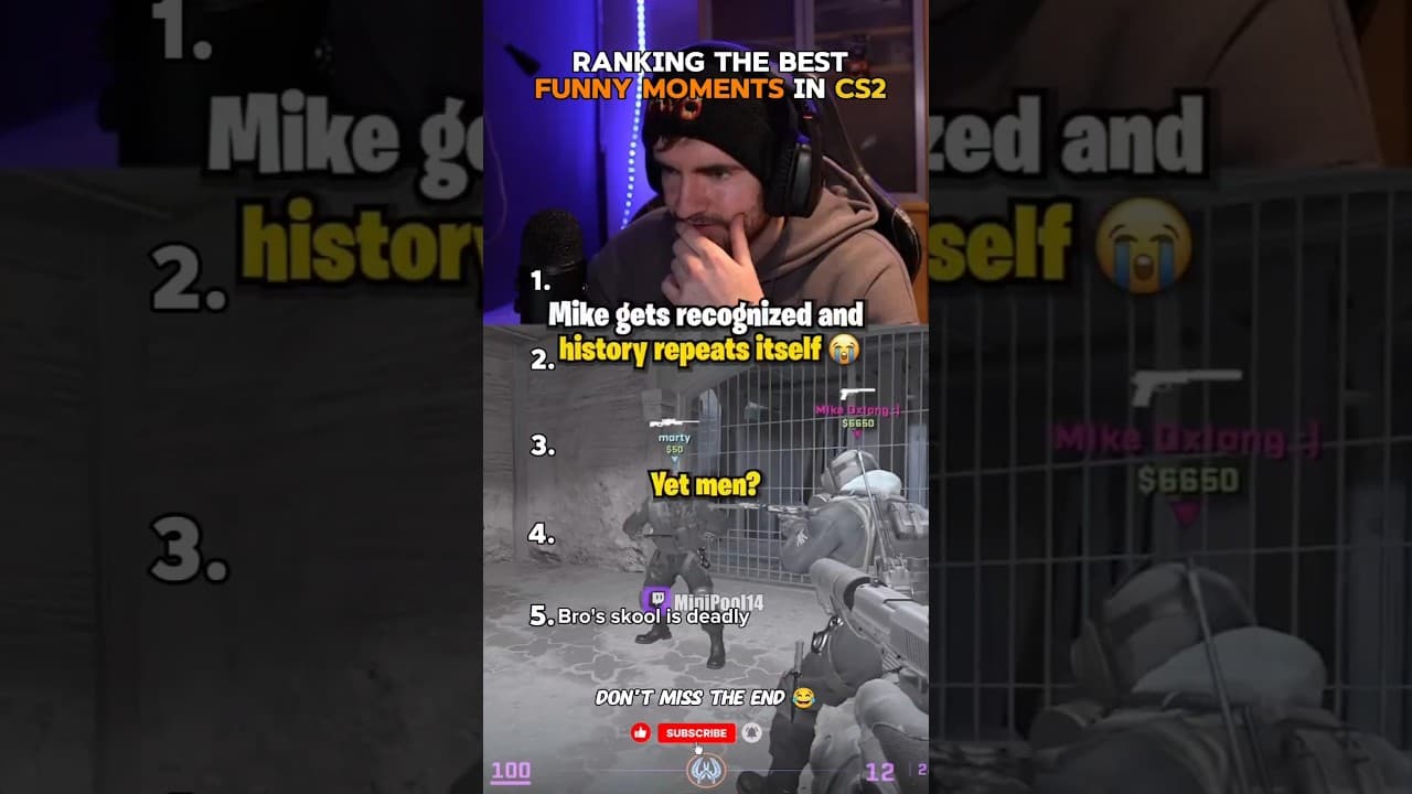 Top 5 best funny moments in CS2 😂 #cs2 #csgo #memes #shorts