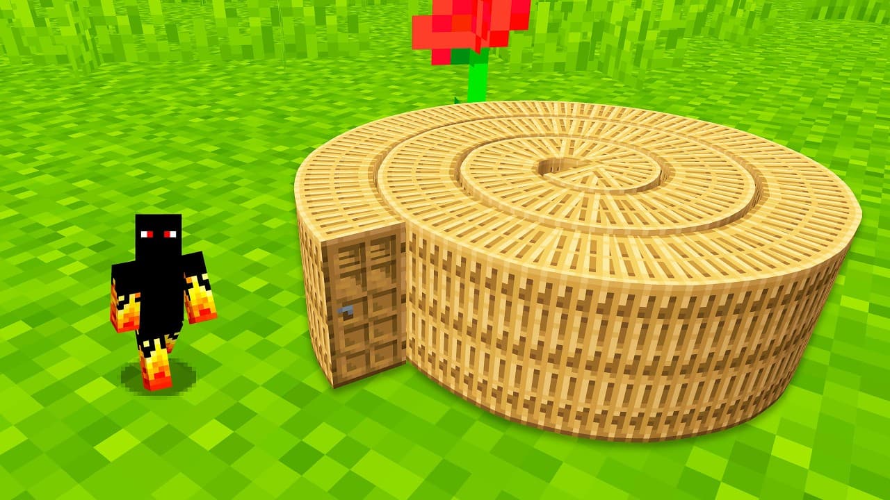 Criei uma PORTA INFINITA PEQUENA pra Trolar amigo no Minecraft