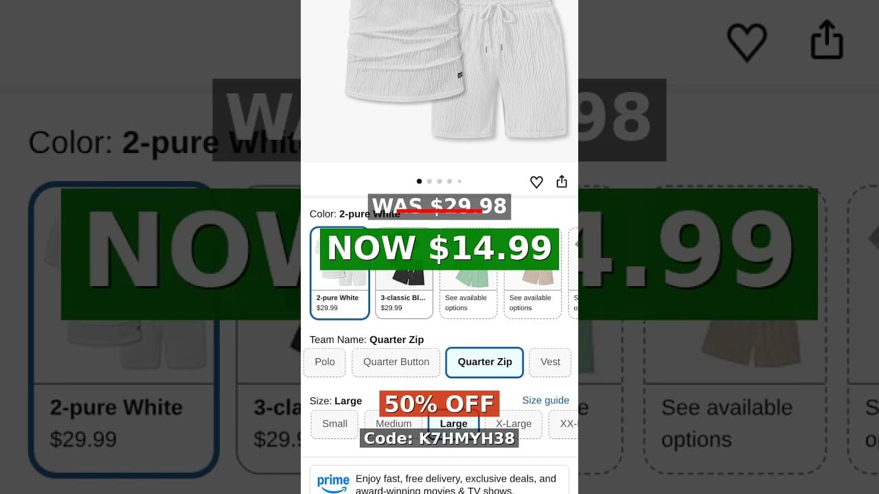 ZAFUL Men‘s 2 Pieces Sets Outfits Summer Beach Set Short Sleeve Button Down Zip Up Shirt And Short…