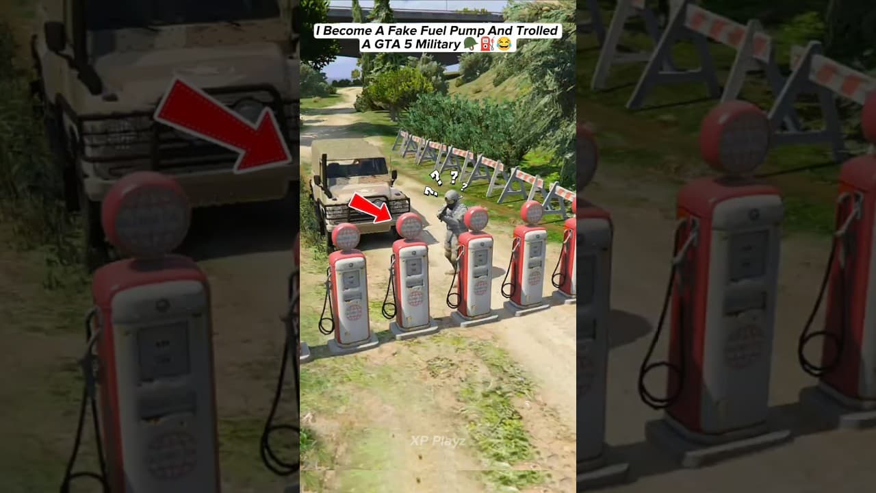 I Become A Fake Fuel Pump And Trolled A GTA 5 Military 🪖⛽😂 #gta5