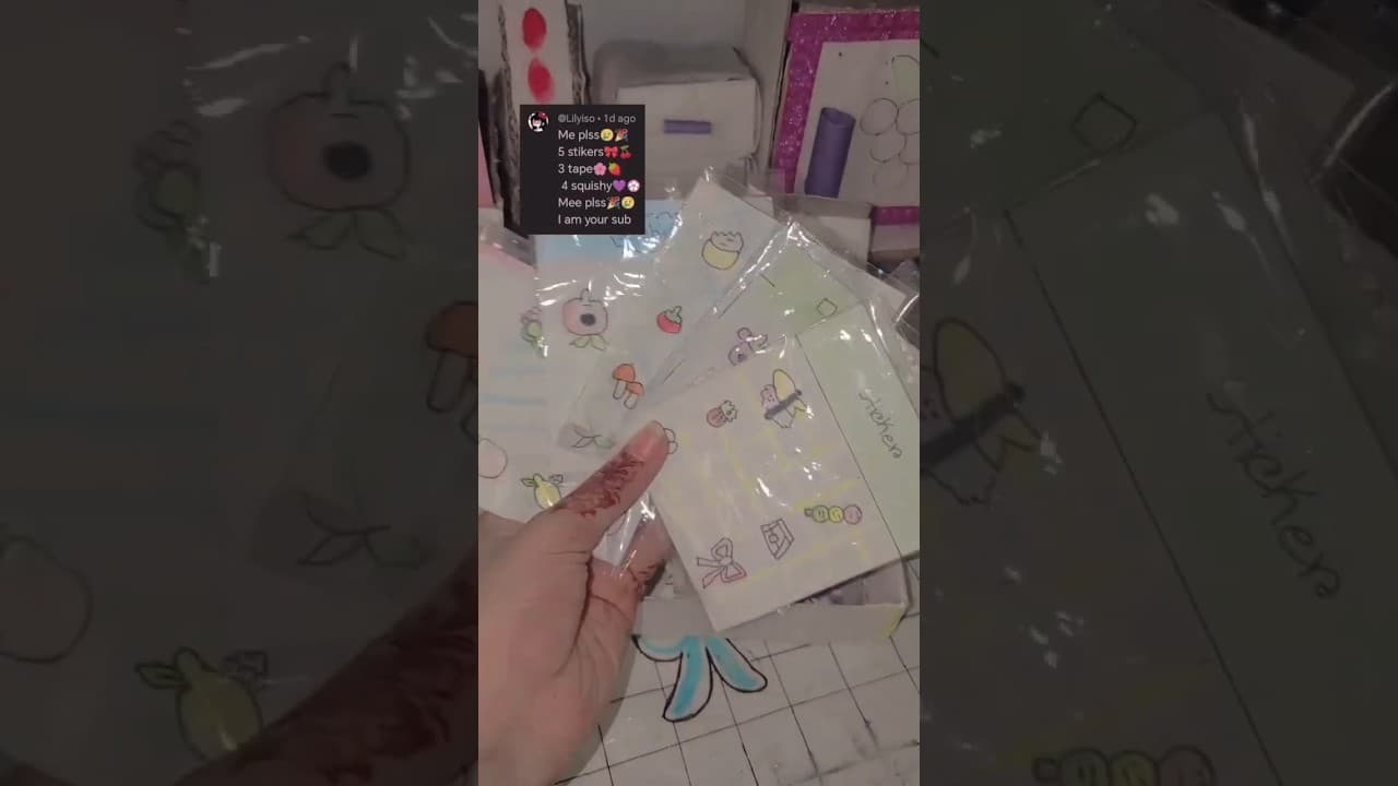 packing order 🍥🍡📦#trending #diy #lifeisbutadream #packingorders #youtubeshorts #shorts #sticker