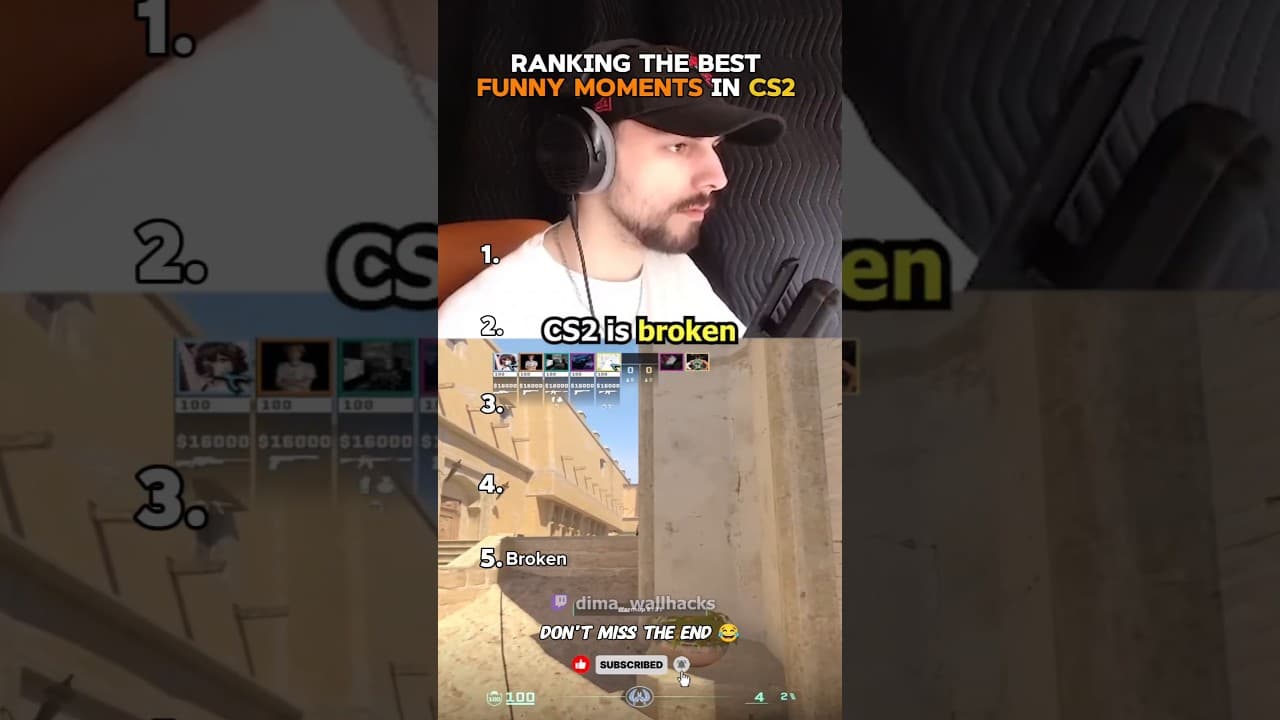 Top 5 best funny moments in CS2 ๐ #shorts #cs2memes #funnymemes