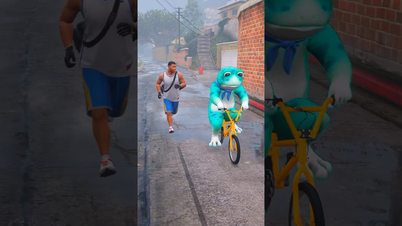 The Frog Surprised Franklin With A New Bike 😭 | GTA V #gtav