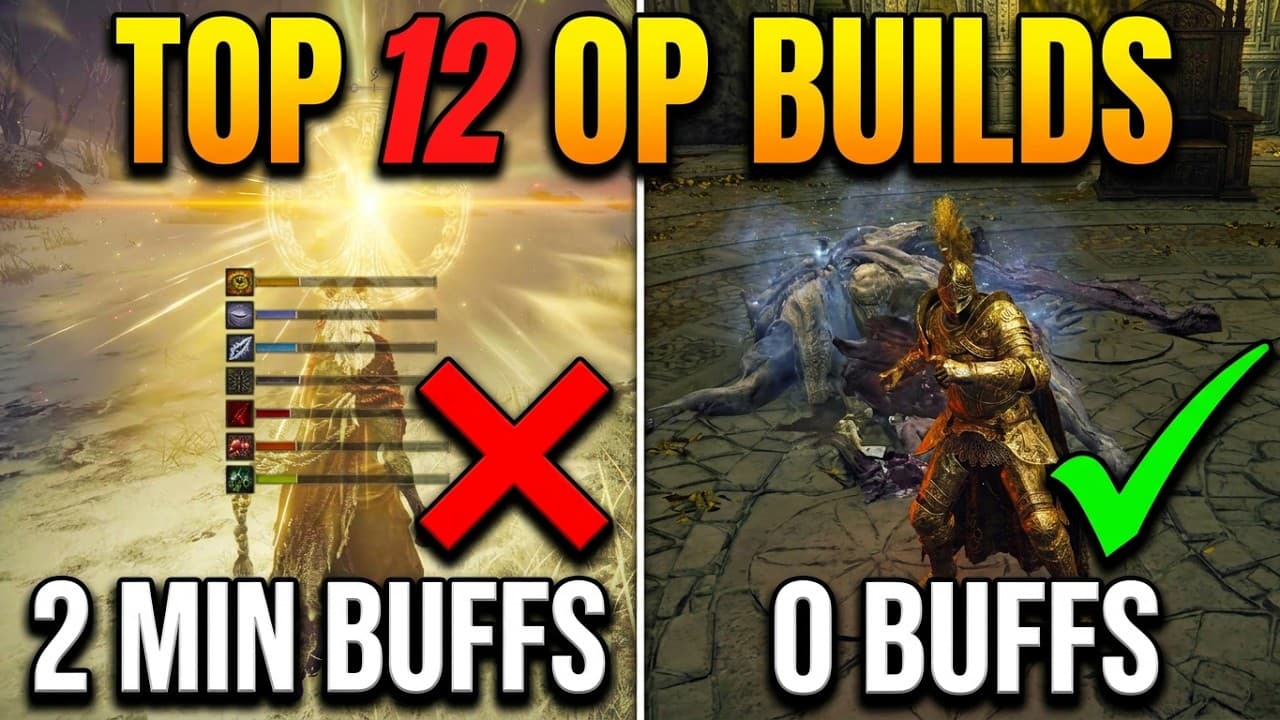 TOP 12 EASY & OP Builds in Elden Ring! (Limited Buffs)